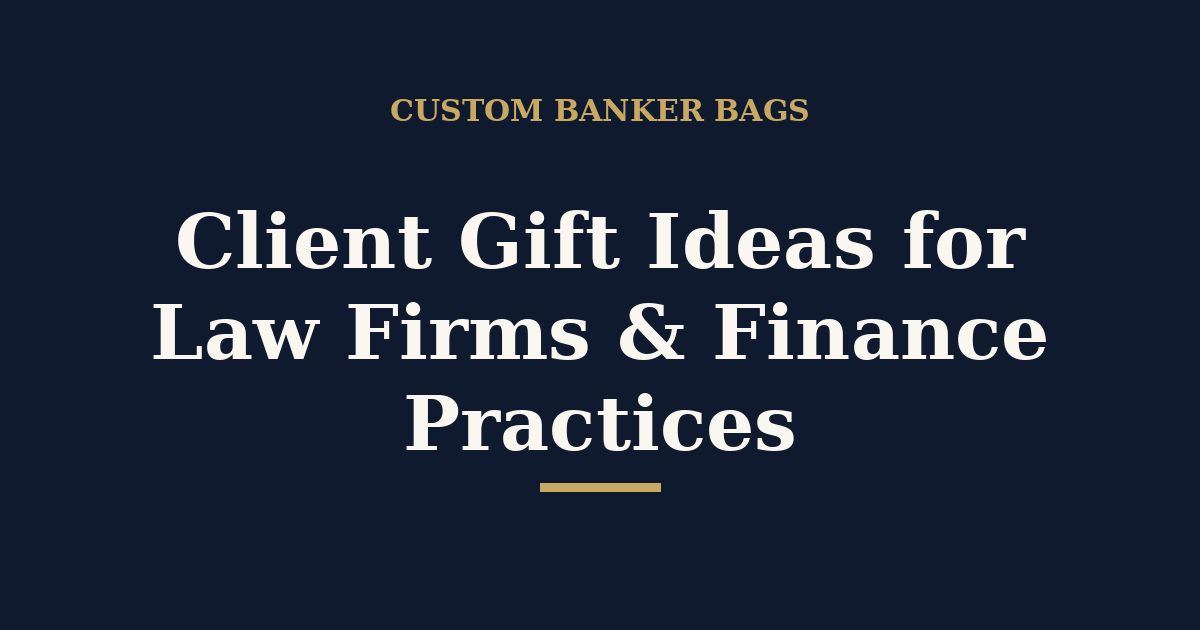 Client Gift Ideas for Law Firms and Finance Practices