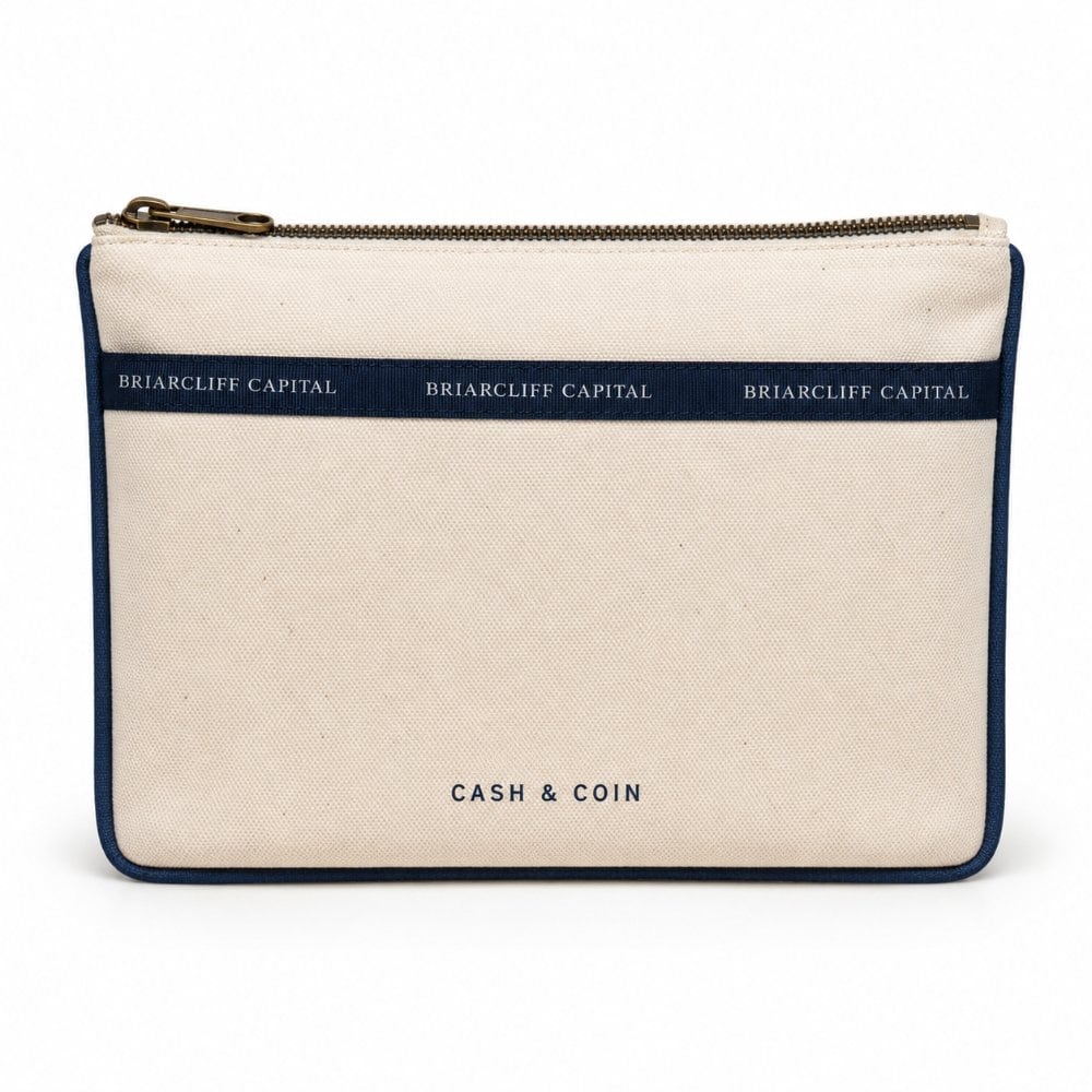 Monogrammed deal bags on display